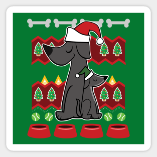 Dog Mom Ugly Sweater Christmas pattern Sticker